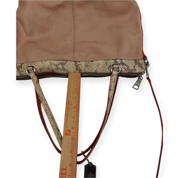 Coach Light Pink Genuine Leather Shoulder Bag Tote Handbag Purse - Picture 8 of 10